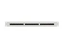 Lanberg Patch panel 24 porty 1U 19 cali kat.6A UTP z organizerem kablowym, szary