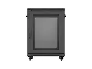 Lanberg Szafa instalacyjna rack stojąca 19 cali 15U 600x600 drzwi perforowane czarna (Flat pack)