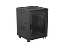 Lanberg Szafa instalacyjna rack stojąca 19 cali 15U 600x600 drzwi perforowane czarna (Flat pack)