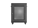 Lanberg Szafa instalacyjna rack stojąca 19 cali 15U 600x600 drzwi perforowane czarna (Flat pack)