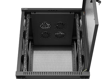 Lanberg Szafa instalacyjna rack stojąca 19 cali 15U 600x600 drzwi perforowane czarna (Flat pack)