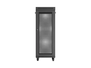 Lanberg Szafa instalacyjna rack stojąca 19 cali 32U 600x600 drzwi perforowane LCD czarna (Flat pack)