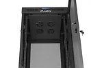 Lanberg Szafa instalacyjna rack stojąca 19 cali 32U 600x600 drzwi perforowane LCD czarna (Flat pack)