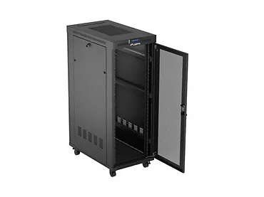 Lanberg Szafa instalacyjna rack stojąca 19 cali 32U 600x1000 drzwi perforowane LCD czarna (Flat pack)