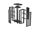 Lanberg Szafa instalacyjna rack stojąca 19 cali 32U 600x1000 drzwi perforowane LCD czarna (Flat pack)