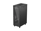 Lanberg Szafa instalacyjna rack stojąca 19 cali 32U 600x1000 drzwi przeszklone LCD czarna (Flat pack)