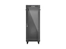Lanberg Szafa instalacyjna rack stojąca 19 cali 32U 600x1000 drzwi przeszklone LCD czarna (Flat pack)