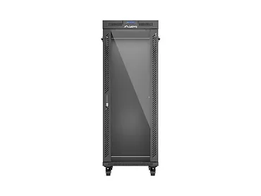 Lanberg Szafa instalacyjna rack stojąca 19 cali 32U 600x1000 drzwi przeszklone LCD czarna (Flat pack)