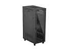Lanberg Szafa instalacyjna rack stojąca 19 cali 32U 600x1000 drzwi przeszklone LCD czarna (Flat pack)