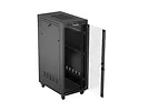 Lanberg Szafa instalacyjna rack stojąca 19 cali 32U 600x1000 drzwi przeszklone LCD czarna (Flat pack)