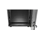 Lanberg Szafa instalacyjna rack stojąca 19 cali 32U 600x1000 drzwi przeszklone LCD czarna (Flat pack)