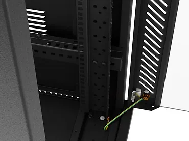 Lanberg Szafa instalacyjna rack stojąca 19 cali 32U 600x1000 drzwi przeszklone LCD czarna (Flat pack)