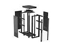 Lanberg Szafa instalacyjna rack stojąca 19 cali 32U 600x1000 drzwi przeszklone LCD czarna (Flat pack)