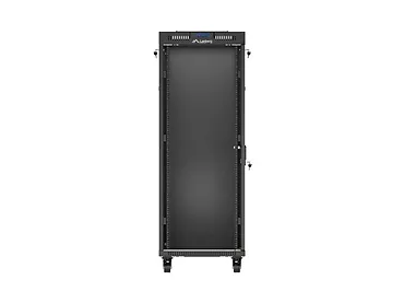 Lanberg Szafa instalacyjna rack stojąca 19 cali 32U 600x1000 drzwi przeszklone LCD czarna (Flat pack)