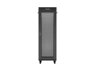 Lanberg Szafa instalacyjna rack stojąca 19 cali 37U 600x600 drzwi perforowane LCD czarna (Flat pack)