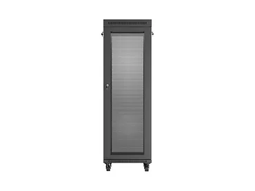 Lanberg Szafa instalacyjna rack stojąca 19 cali 37U 600x600 drzwi perforowane LCD czarna (Flat pack)