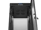 Lanberg Szafa instalacyjna rack stojąca 19 cali 37U 600x600 drzwi perforowane LCD czarna (Flat pack)