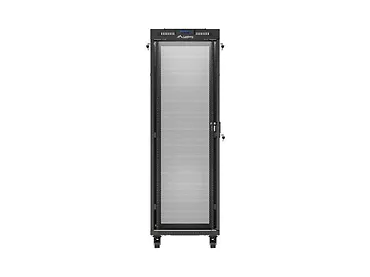 Lanberg Szafa instalacyjna rack stojąca 19 cali 37U 600x600 drzwi perforowane LCD czarna (Flat pack)