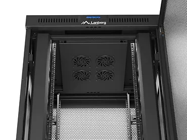 Lanberg Szafa instalacyjna rack stojąca 19 cali 37U 800x800 drzwi perforowane LCD czarna (Flat pack)