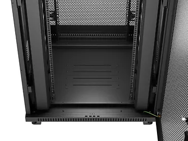 Lanberg Szafa instalacyjna rack stojąca 19 cali 37U 800x800 drzwi perforowane LCD czarna (Flat pack)