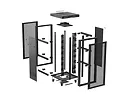 Lanberg Szafa instalacyjna rack stojąca 19 cali 37U 800x800 drzwi perforowane LCD czarna (Flat pack)