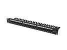 Lanberg Patch panel 24 porty 1U 19 cali kat.5E UTP z organizerem kablowym, czarny