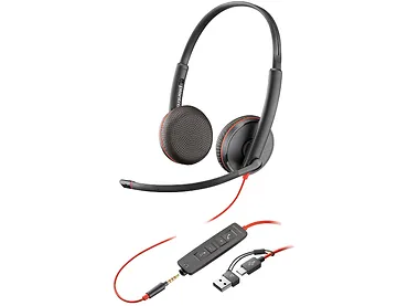 Zestaw słuchawkowy HP POLY Blackwire 3225 USB-C + USB-C/A (Bulk) 8X229A6