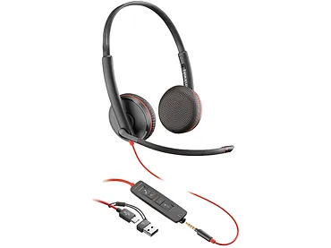 Zestaw słuchawkowy HP POLY Blackwire 3225 USB-C + USB-C/A (Bulk) 8X229A6