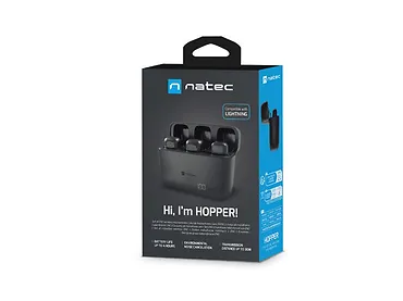 Natec Mikrofon HOPPER krawatowy bezprzewodowy lightning 2 sztuki