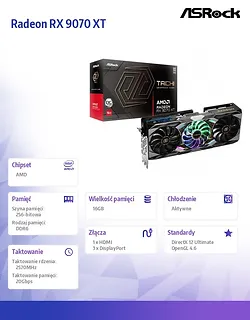 ASRock Karta graficzna Radeon RX 9070 XT Taichi 16GB