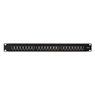 LogiLink Patchpanel CAT6A 19' 24 porty, STP, czarny