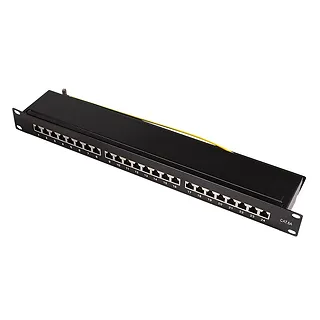 LogiLink Patchpanel CAT6A 19' 24 porty, STP, czarny