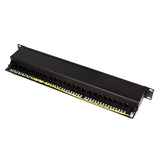 LogiLink Patchpanel CAT6A 19' 24 porty, STP, czarny
