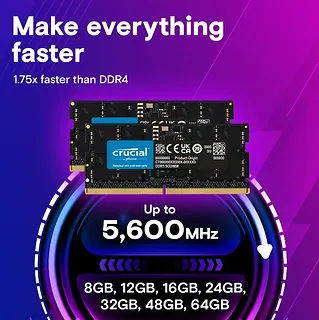 Crucial Pamięć DDR5 SODIMM 16GB/5600 (2*8GB) CL46 (16Gbit)