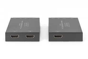 Digitus Przedłużacz / Extender HDMI 70m po skrętce kat.5e/6/7 4K 60Hz PoC (Power over Cable) (zestaw)