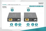 Digitus Przedłużacz / Extender HDMI 70m po skrętce kat.5e/6/7 4K 60Hz PoC (Power over Cable) (zestaw)