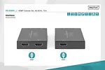 Digitus Przedłużacz / Extender HDMI 70m po skrętce kat.5e/6/7 4K 60Hz PoC (Power over Cable) (zestaw)