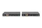 Digitus Przedłużacz / Extender HDMI HDBaseT 150m kat.5e/6/74K 60Hz PoC (Power over Cable) IR audio (zestaw)