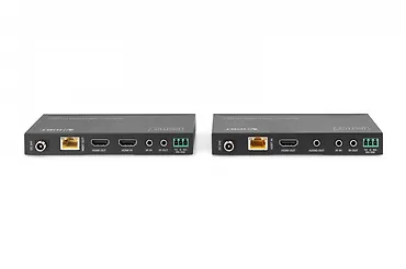Digitus Przedłużacz / Extender HDMI HDBaseT 150m kat.5e/6/74K 60Hz PoC (Power over Cable) IR audio (zestaw)