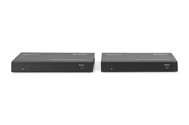 Digitus Przedłużacz / Extender HDMI HDBaseT 150m kat.5e/6/74K 60Hz PoC (Power over Cable) IR audio (zestaw)