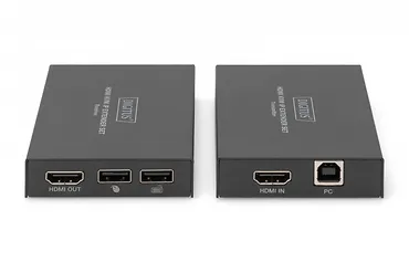 Digitus Przedłużacz / Extender KVM HDMI+USB 150m po kat.5e UTP/IP 1080p FHD 60Hz audio (zestaw)