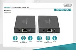 Digitus Przedłużacz / Extender KVM HDMI+USB 150m po kat.5e UTP/IP 1080p FHD 60Hz audio (zestaw)