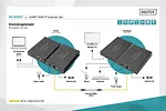 Digitus Przedłużacz / Extender KVM HDMI+USB 150m po kat.5e UTP/IP 1080p FHD 60Hz audio (zestaw)