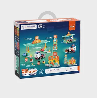 Marioinex Klocki Mini Waffle - Stacja benzynowa 148 elementów