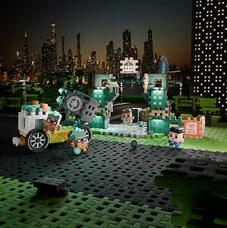 Marioinex Klocki Mini Waffle - Napad na bank 148 elementów