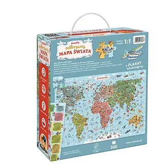 CzuCzu Puzzle odkrywcy - Mapa świata 300 elementów