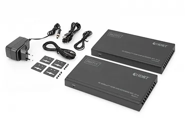 Digitus Przedłużacz/Extender KVM HDMI+USB HDBaseT 70m 4K30Hz HDCP 2.2 PoC (Power over Cable) audio IR zestaw