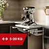 Maclean Podnośnik do szafki kuchennej do 20kg, MC-497, metalowa, udźwig 5-20 kg, sprężyny