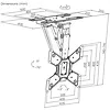 Maclean Uchwyt sufitowy elektryczny do TV, MC-491 23-65', max 30kg, VESA 600x400, obrót 90st, pilot