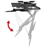 Maclean Uchwyt sufitowy elektryczny do TV, MC-491 23-65', max 30kg, VESA 600x400, obrót 90st, pilot